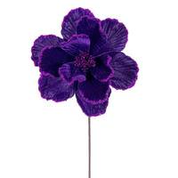 Vickerman 20" Plum Velvet Magnolia Artificial Spray (3 Pack)