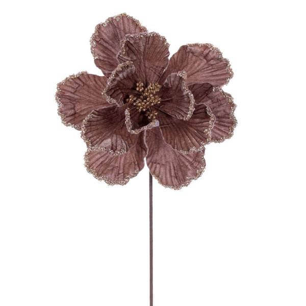 20" Mocha Velvet Magnolia Artificial Spray (3 Pack)