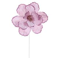 Vickerman 20" Pink Velvet Magnolia Artificial Spray (3 Pack)