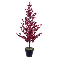 Vickerman 28" Potted Red Berry Artificial Tree