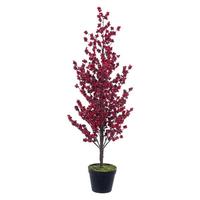 Vickerman 39" Potted Red Berry Artificial Tree