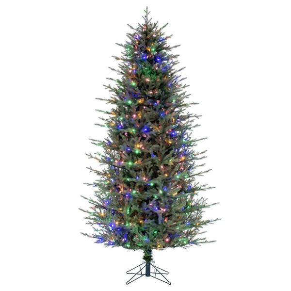 4.5' x 38" Slim Itasca Fraser Fir 250 Light Multi-Color Artificial Christmas Tree