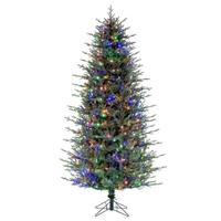 Vickerman 7.5' x 50" Slim Itasca Fraser Fir 700 Light Multi-Color Artificial Christmas Tree 