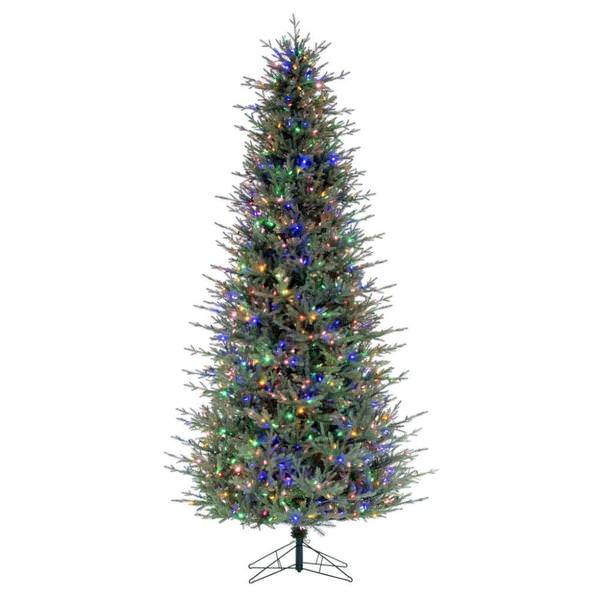 9.5' x 60" Slim Itasca Fraser Fir 1050 Lights Multi-Color Artificial Christmas Tree 