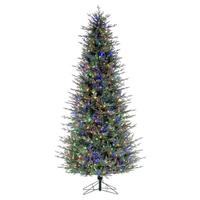 Vickerman 9.5' x 60" Slim Itasca Fraser Fir 1050 Lights Multi-Color Artificial Christmas Tree 