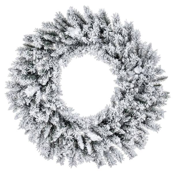 36" Flocked Utica Fir Unlit Artificial Christmas Wreath