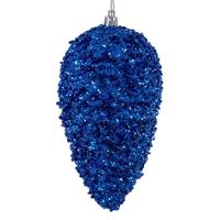 Vickerman 7" Blue Glitter Blue Christmas Ornament (4 Pack)