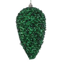 Vickerman 7" Green Glitter Blue Christmas Ornament (4 Pack)