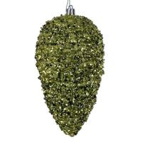 Vickerman 7" Lime Glitter Blue Christmas Ornament (4 Pack)