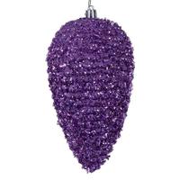 Vickerman 7" Lavender Glitter Blue Christmas Ornament (4 Pack)