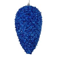 Vickerman 10" Blue Glitter Pinecone Christmas Ornament (2 Pack)