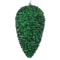 Vickerman 10" Green Glitter Pinecone Christmas Ornament (2 Pack)