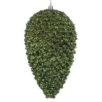 Vickerman 10" Olive Glitter Pinecone Christmas Ornament (2 Pack)