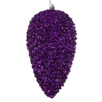 Vickerman 10" Plum Glitter Pinecone Christmas Ornament (2 Pack)