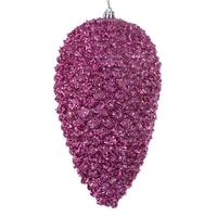 Vickerman 10" Hot Pink Glitter Pinecone Christmas Ornament (2 Pack)