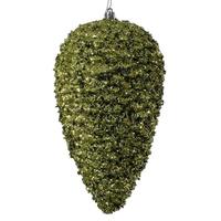 Vickerman 10" Lime Glitter Pinecone Christmas Ornament (2 Pack)