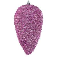 Vickerman 10" Pink Glitter Pinecone Christmas Ornament (2 Pack)