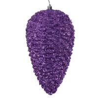 Vickerman 10" Lavender Glitter Pinecone Christmas Ornament (2 Pack)