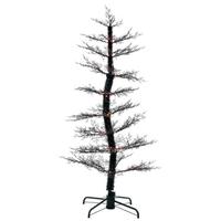 Vickerman 6' x 32" Black Cedar Spooky 160 Light Artificial Tree