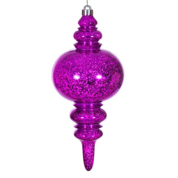 13" Fuchsia Mercury Finial Christmas Tree Ornament 