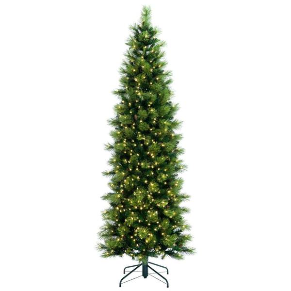 12' x 45" Slim Emerald 900 Light Warm White Artificial Christmas Tree 