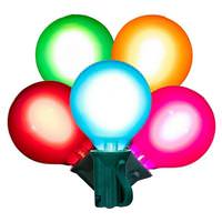 Vickerman 18 Light 0.6 watt 120 volt G40 Candelabra Screw Base Green Wire Multi-Color LED String Light Set 