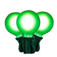 Vickerman 18 Light 0.6 watt 120 volt G40 Candelabra Screw Base Green Wire Green  LED String Light Set 