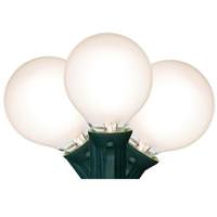 Vickerman 18 Light 0.6 watt 120 volt G40 Candelabra Screw Base Green Wire White  LED String Light Set 