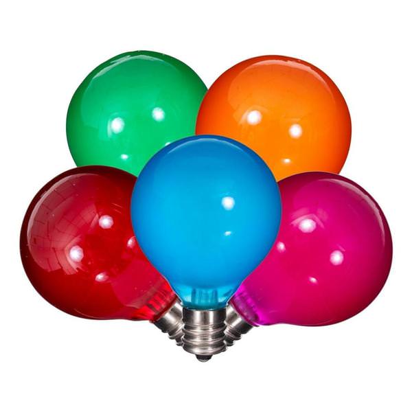 G40 Candelabra Screw Base Multi-Color Replacement LED Light Bulb
