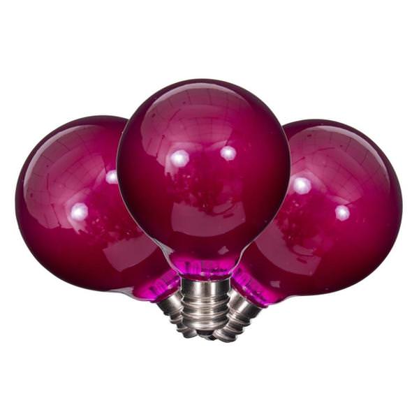 G40 Candelabra Screw Base Purple Replacement LED Light Bulb