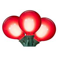 Vickerman 15 Light 0.6 watt 120 volt G50 Candelabra Screw Base Green Wire Red LED String Light Set 