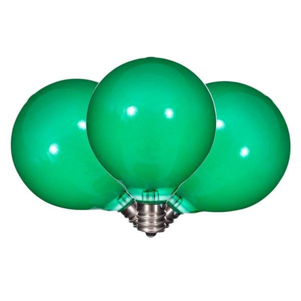 G50 Candelabra Screw Base Green Replacement LED Light Bulb
