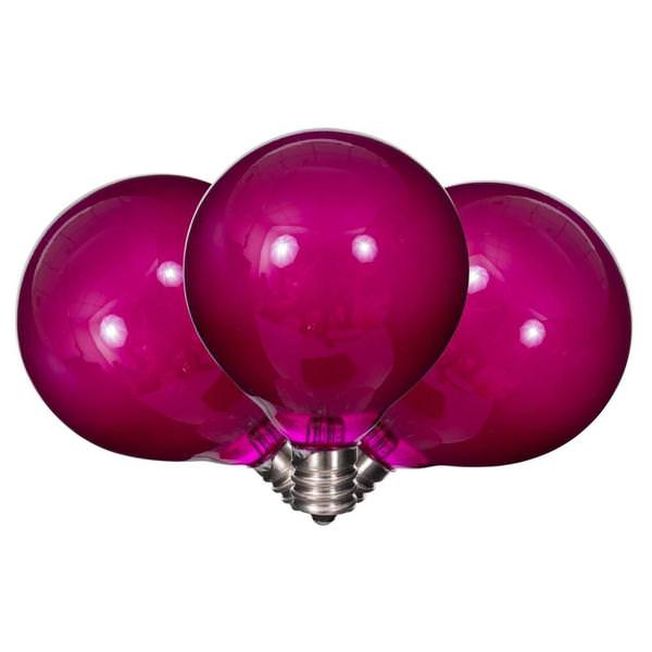 G50 Candelabra Screw Base Purple Replacement LED Light Bulb