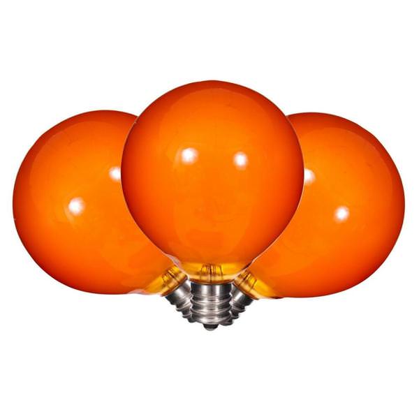 G50 Candelabra Screw Base Amber Replacement LED Light Bulb
