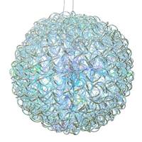 Vickerman 18" 180 Light RGB Spiral Silver Aluminum LED Sphere