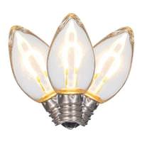 Vickerman 0.6 watt 120 volt C7 Candelabra Screw Base Warm White Replacement LED Light Bulb (25 Pack)