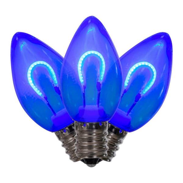 0.6 watt 120 volt C7 Candelabra Screw Base Blue Replacement LED Light Bulb (25 Pack)
