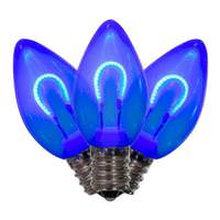 View 0.6 watt 120 volt C7 Candelabra Screw Base Blue Replacement LED Light Bulb (25 Pack)