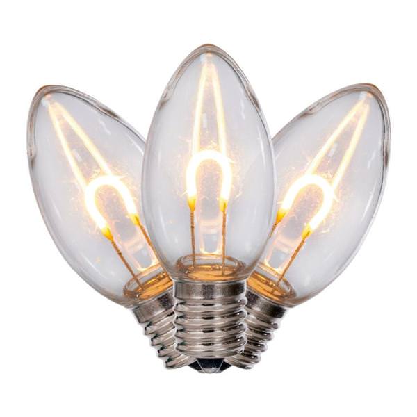 0.6 watt 120 volt C9 Intermediate Screw Base Warm White Replacement LED Light Bulb (25 Pack)
