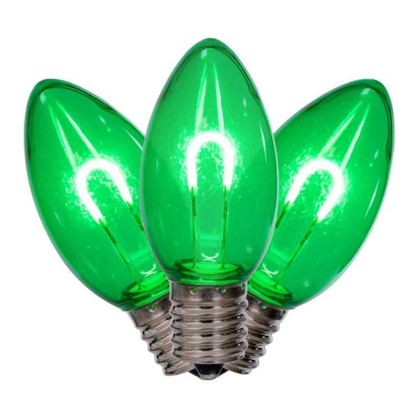 0.6 watt 120 volt C9 Intermediate Screw Base Green Replacement LED Light Bulb (25 Pack)