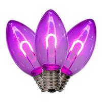 Vickerman 0.6 watt 120 volt C9 Intermediate Screw Base Purple Replacement LED Light Bulb (25 Pack)