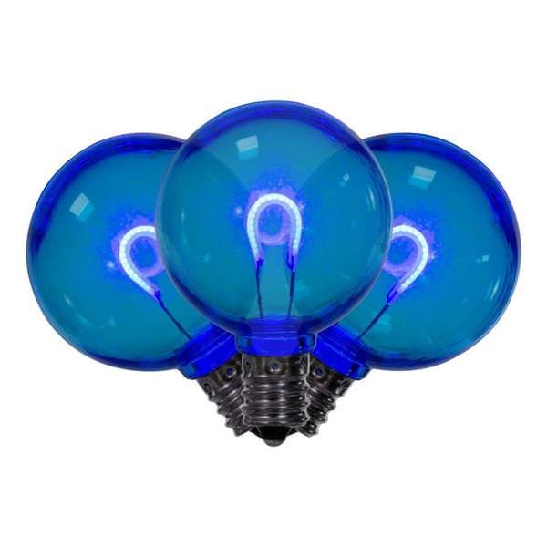 0.6 watt G40 Candelabra Screw Base Blue Replacement LED Light Bulb (25 Pack)