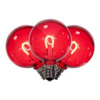 Vickerman 0.6 watt G40 Candelabra Screw Base Red Replacement LED Light Bulb (25 Pack)