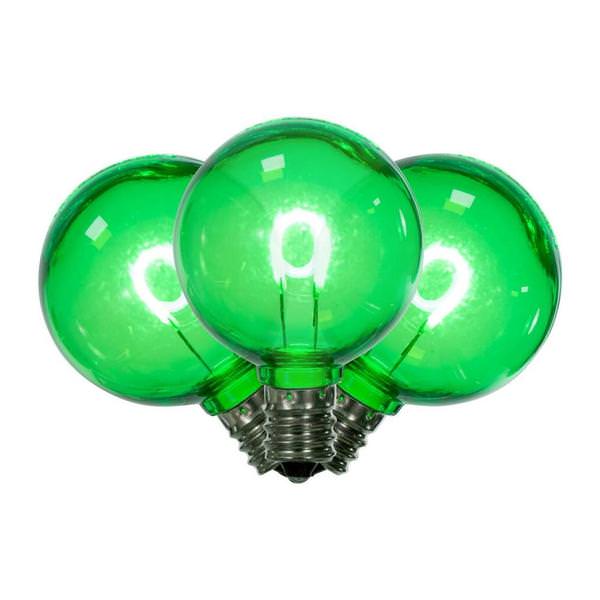 0.6 watt G40 Candelabra Screw Base Green Replacement LED Light Bulb (25 Pack)
