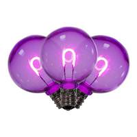 Vickerman 0.6 watt G40 Candelabra Screw Base Purple Replacement LED Light Bulb (25 Pack)