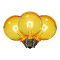 Vickerman 0.6 watt G40 Candelabra Screw Base Yellow Replacement LED Light Bulb (25 Pack)
