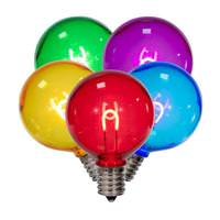 Vickerman 0.6 watt 120 volt - G50 Intermediate Screw Base Multi-Color Replacement LED Light Bulbs (25 Pack)