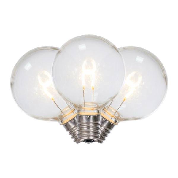 0.6 watt 120 volt - G50 Intermediate Screw Base Warm White Replacement LED Light Bulbs (25 Pack)