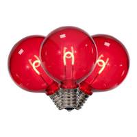 Vickerman 0.6 watt 120 volt - G50 Intermediate Screw Base Red Replacement LED Light Bulbs (25 Pack)