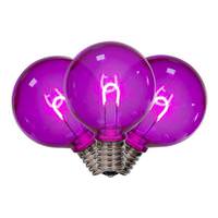 Vickerman 0.6 watt 120 volt - G50 Intermediate Screw Base Purple Replacement LED Light Bulbs (25 Pack)
